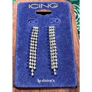 Icing Rhinestone Drop Earrings Sparkle Party Formal Prom Fancy Wedding Cocktail